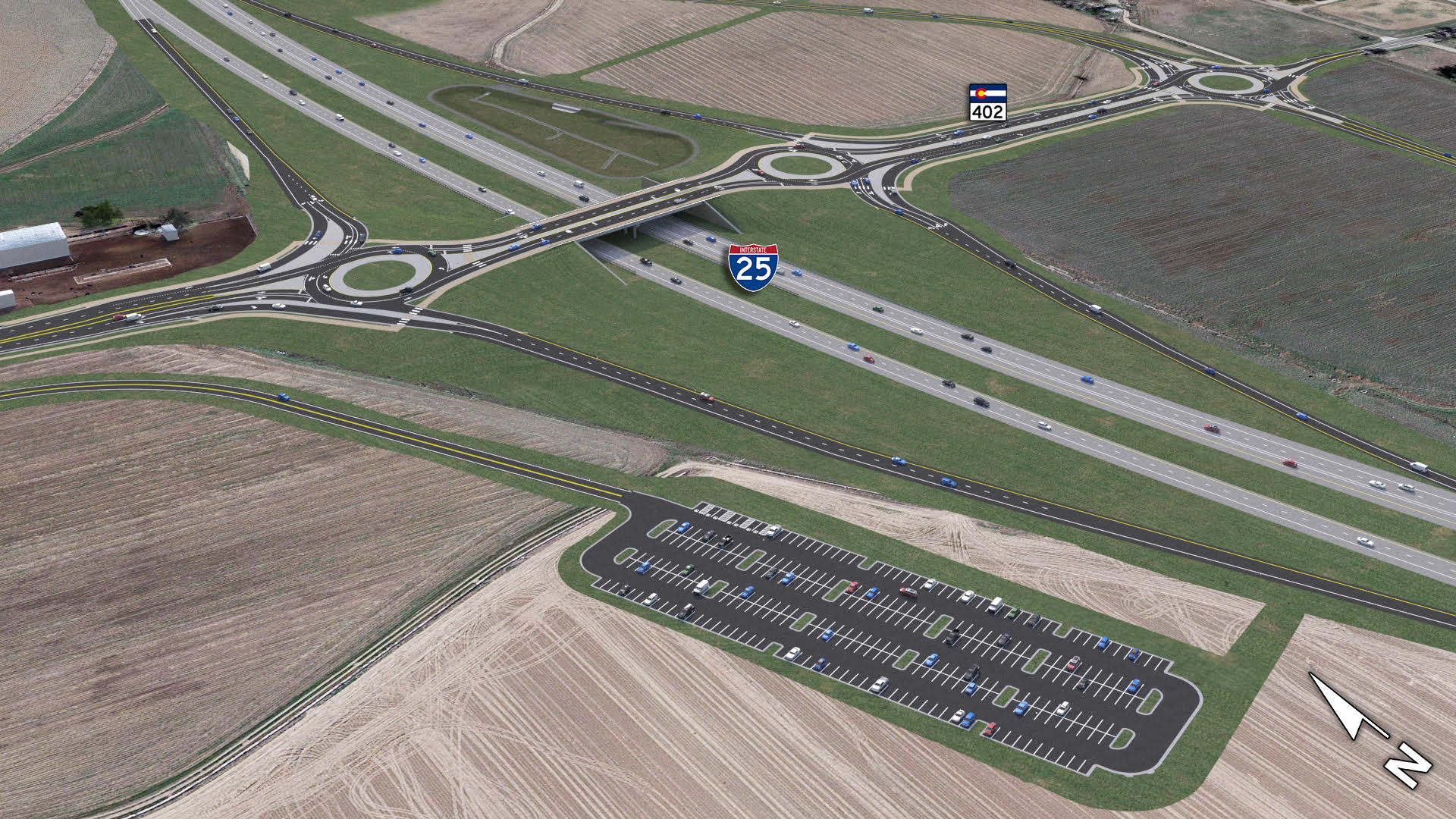 Hwy 402 and I-25 Artist Rendering