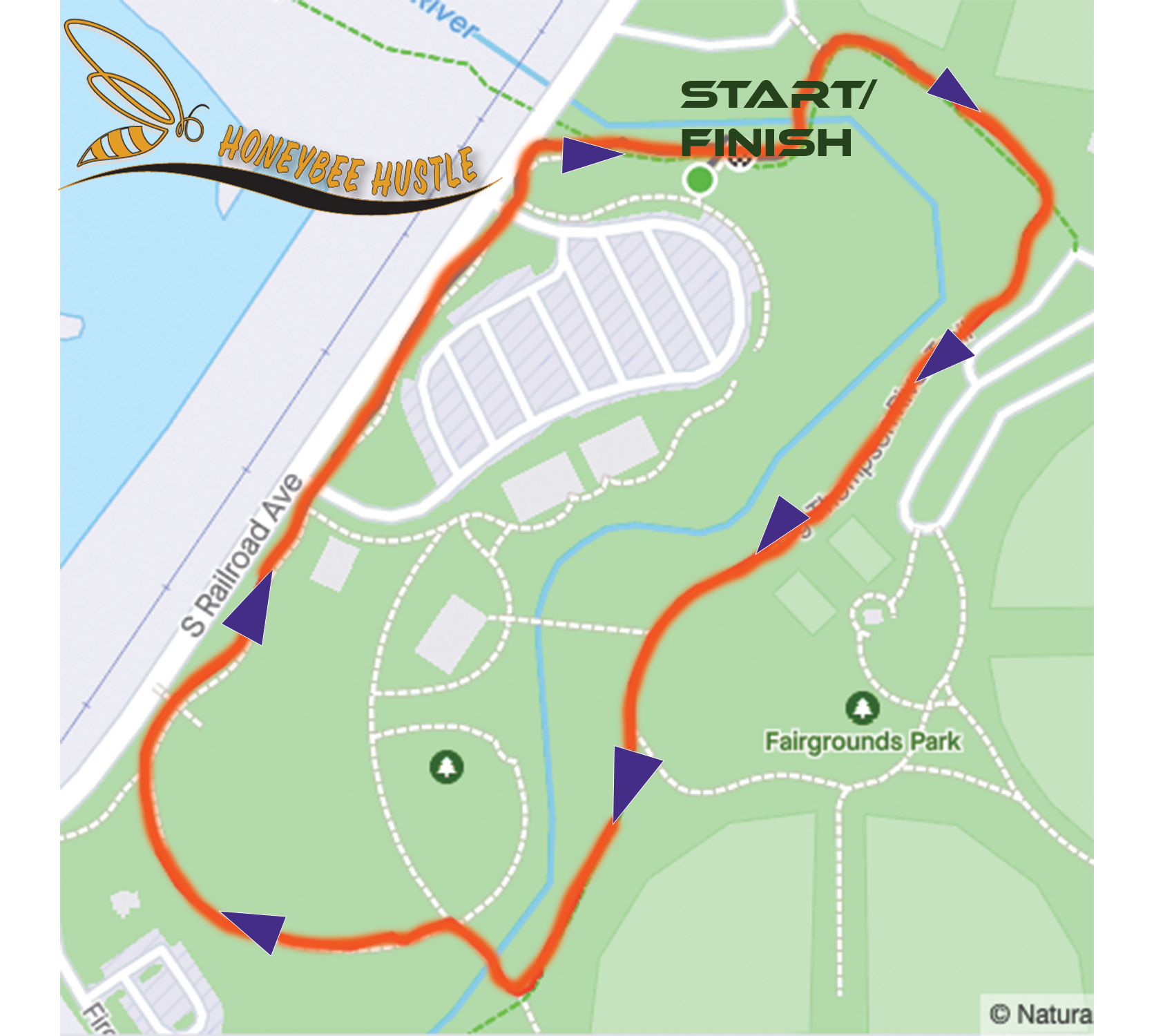 map of Honeybee hustle route