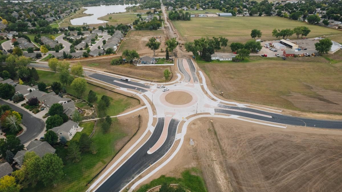 Construction for the roundabout completes in September 2025.