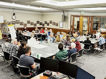 Residents discuss homelessness during a Community Conversation